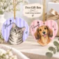 personalized watercolor pet portrait ornament product image back view