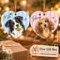 personalized watercolor pet portrait ornament product image back view