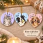 personalized watercolor pet portrait ornament product image back view