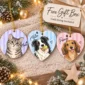 personalized watercolor pet portrait ornament product image back view