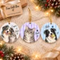 personalized watercolor pet portrait ornament product image back view