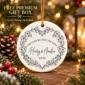 personalized wedding ornament product image mockup view