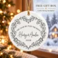 personalized wedding ornament product image close-up detail