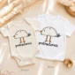 protractor bird baby bodysuit front view