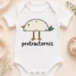protractor bird baby bodysuit close-up detail
