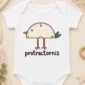 protractor bird baby bodysuit close-up detail