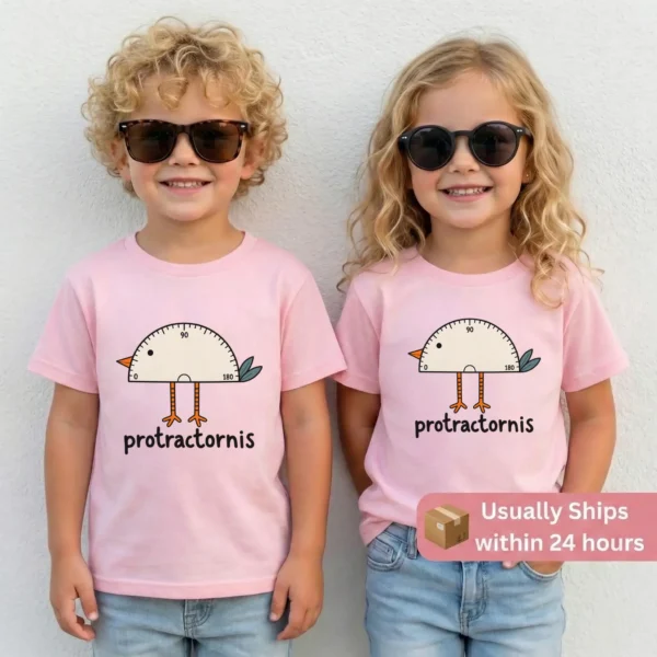 Protractor Bird Baby Bodysuit, Toddler & Youth Shirt | Protractornis — toddler shirt mockup protractor bird baby bodysuit product detail