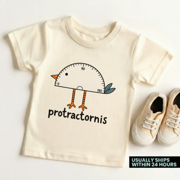 Protractor Bird Baby Bodysuit, Toddler & Youth Shirt | Protractornis — toddler shirt mockup protractor bird baby bodysuit product photo