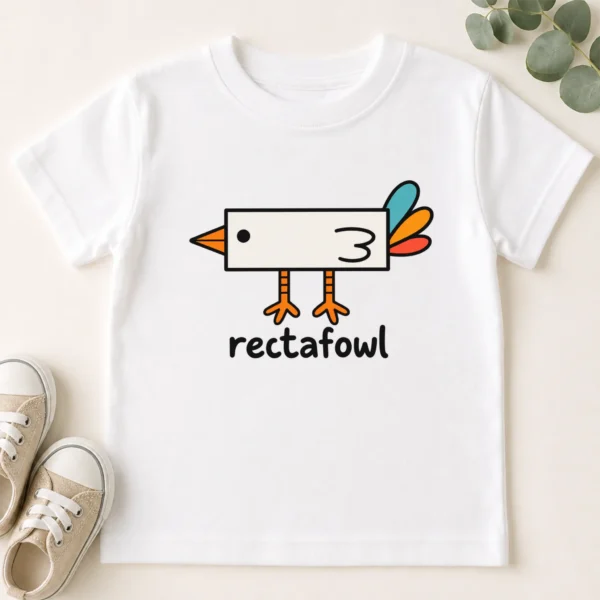 Rectangle Bird Baby Bodysuit, Toddler & Youth Shirt | Rectafowl — toddler shirt mockup rectangle bird baby bodysuit styled product photo