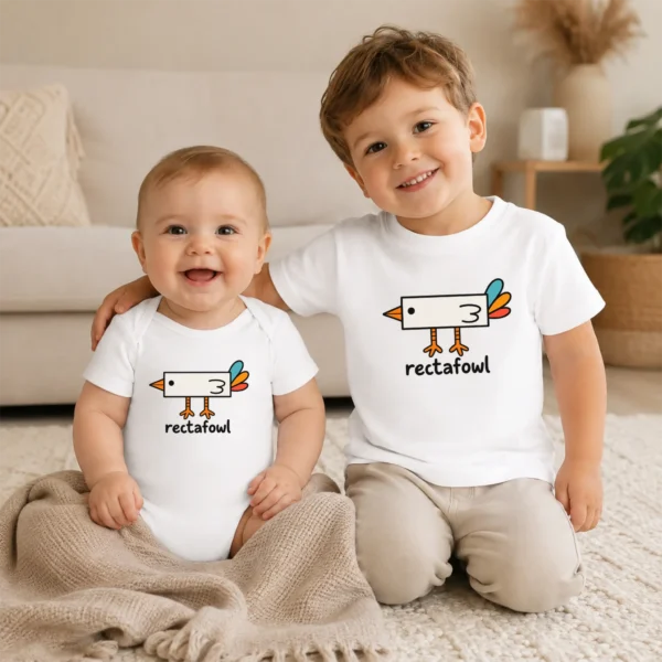 Rectangle Bird Baby Bodysuit, Toddler & Youth Shirt | Rectafowl — baby bodysuit mockup rectangle bird baby bodysuit product detail
