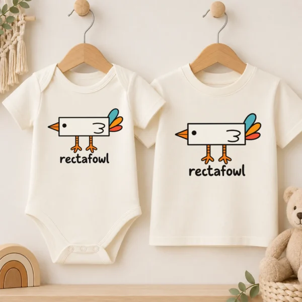 Rectangle Bird Baby Bodysuit, Toddler & Youth Shirt | Rectafowl — baby bodysuit mockup rectangle bird baby bodysuit product photo