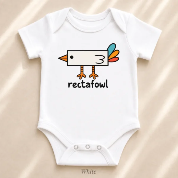 Rectangle Bird Baby Bodysuit, Toddler & Youth Shirt | Rectafowl — alternate product mockup rectangle bird baby bodysuit product photo