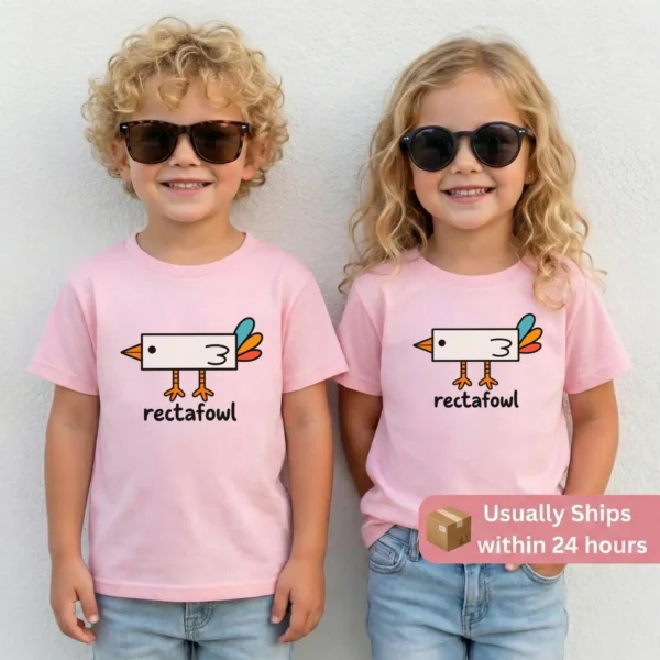 Rectangle Bird Baby Bodysuit, Toddler & Youth Shirt | Rectafowl — toddler shirt mockup rectangle bird baby bodysuit front view