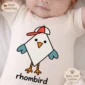 rhombus bird baby bodysuit product photo