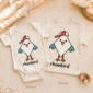 rhombus bird baby bodysuit front view