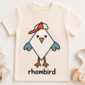 rhombus bird baby bodysuit close-up detail