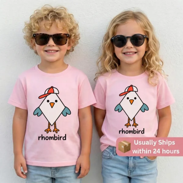 Rhombus Bird Baby Bodysuit, Toddler & Youth Shirt | Rhombird — toddler shirt mockup rhombus bird baby bodysuit product photo