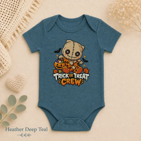 Halloween Sack Mask Baby Bodysuit or Toddler Shirt — alternate product mockup sack mask baby bodysuit product photo