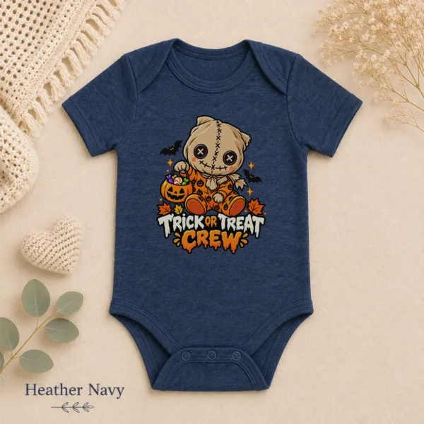 Halloween Sack Mask Baby Bodysuit or Toddler Shirt — alternate product mockup sack mask baby bodysuit product photo