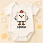 square chicken baby bodysuit