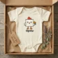 square chicken baby bodysuit product photo