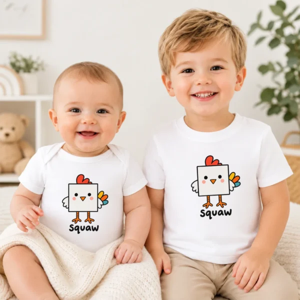 Square Chicken Baby Bodysuit, Toddler & Youth Shirt | Math Pun — baby bodysuit mockup square chicken baby bodysuit product photo