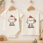 square chicken baby bodysuit close-up detail