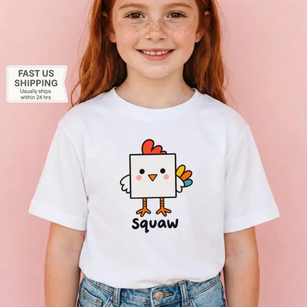 Square Chicken Baby Bodysuit, Toddler & Youth Shirt | Math Pun — toddler shirt mockup square chicken baby bodysuit front view
