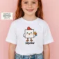 square chicken baby bodysuit front view