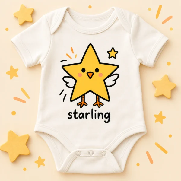 star bird math baby bodysuit