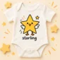 star bird math baby bodysuit