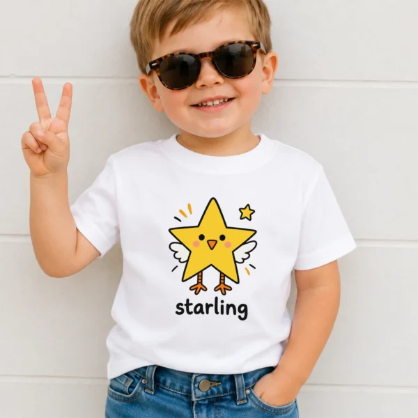 Star Bird Math Baby Bodysuit, Toddler & Youth Shirt | Starling — toddler shirt mockup star bird math baby bodysuit product photo