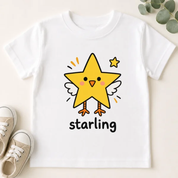 Star Bird Math Baby Bodysuit, Toddler & Youth Shirt | Starling — toddler shirt mockup star bird math baby bodysuit product photo