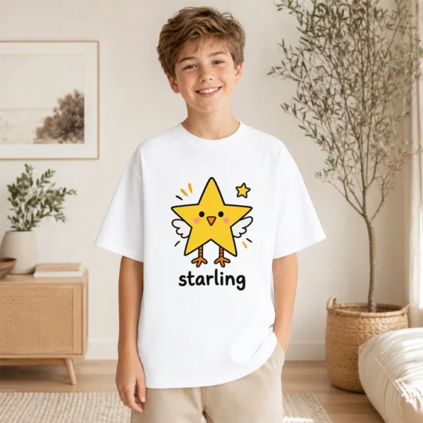 Star Bird Math Baby Bodysuit, Toddler & Youth Shirt | Starling — toddler shirt mockup star bird math baby bodysuit front view