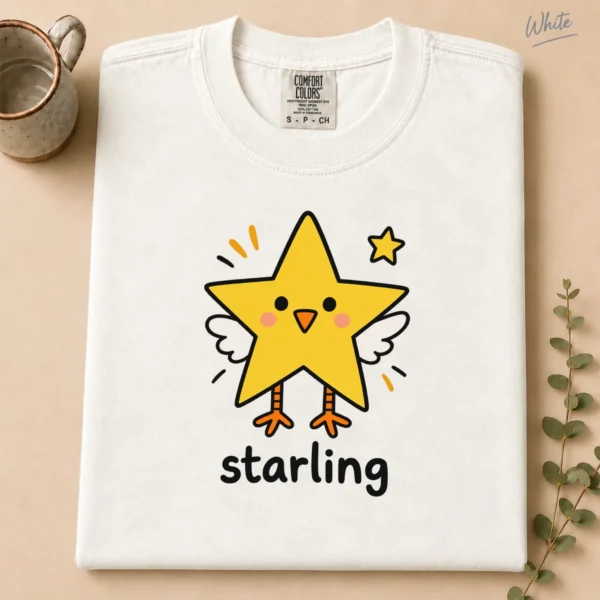 Star Bird Math Baby Bodysuit, Toddler & Youth Shirt | Starling — alternate product mockup star bird math baby bodysuit product detail