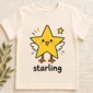 star bird math baby bodysuit close-up detail
