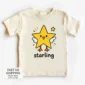 star bird math baby bodysuit close-up detail