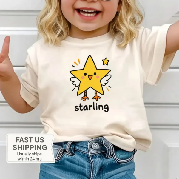 Star Bird Math Baby Bodysuit, Toddler & Youth Shirt | Starling — toddler shirt mockup star bird math baby bodysuit lifestyle scene
