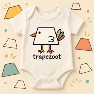 trapezoid bird baby bodysuit