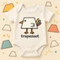 trapezoid bird baby bodysuit