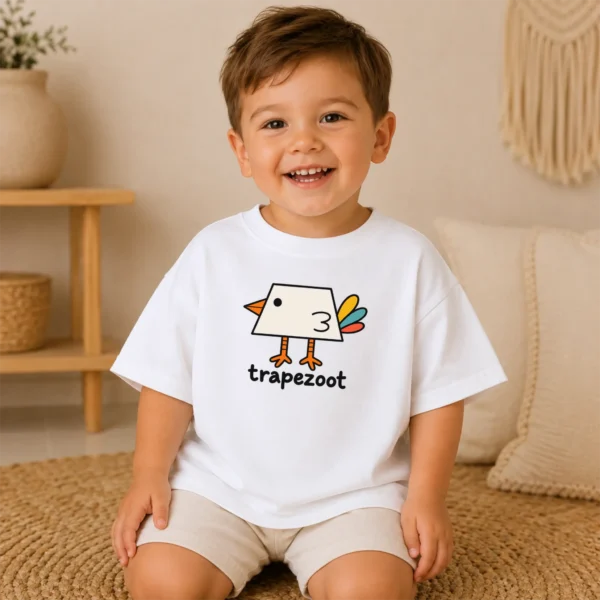 Trapezoid Bird Baby Bodysuit, Toddler & Youth Shirt | Trapezoot — toddler shirt mockup trapezoid bird baby bodysuit product photo