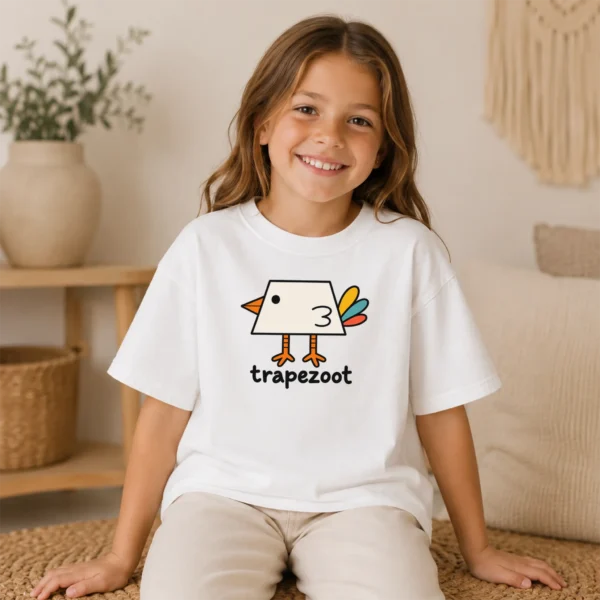 Trapezoid Bird Baby Bodysuit, Toddler & Youth Shirt | Trapezoot — toddler shirt mockup trapezoid bird baby bodysuit styled product photo