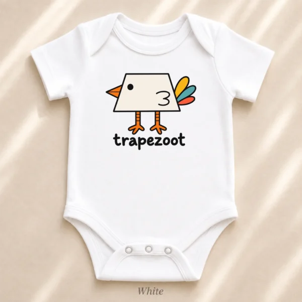 Trapezoid Bird Baby Bodysuit, Toddler & Youth Shirt | Trapezoot — alternate product mockup trapezoid bird baby bodysuit lifestyle scene