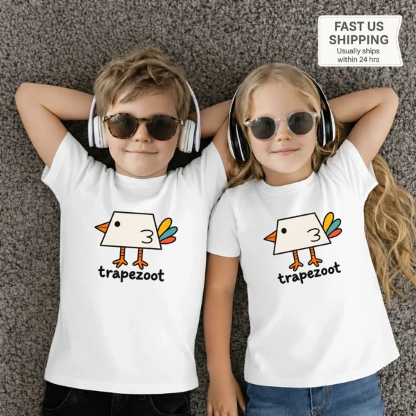 Trapezoid Bird Baby Bodysuit, Toddler & Youth Shirt | Trapezoot — toddler shirt mockup trapezoid bird baby bodysuit product photo