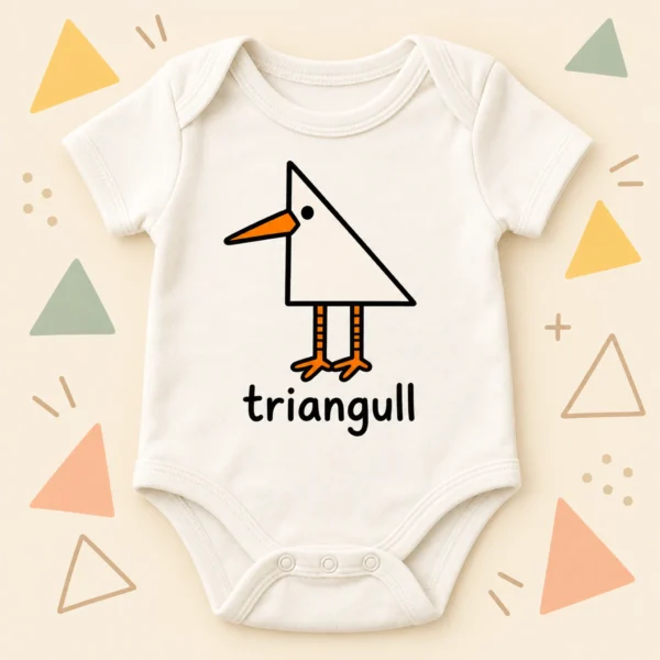 triangle seagull baby bodysuit