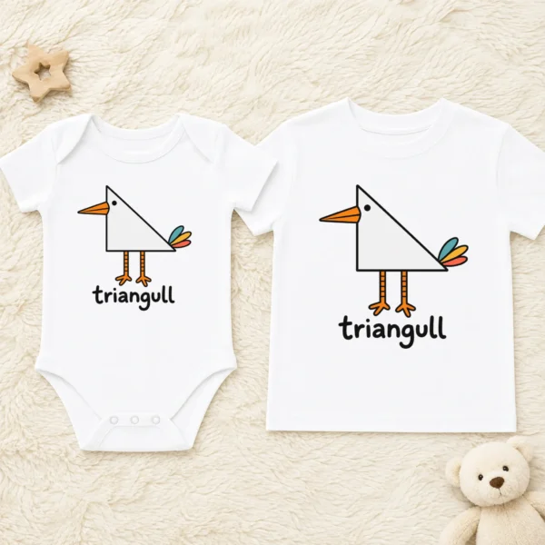 Triangle Seagull Baby Bodysuit, Toddler & Youth Shirt | Triangull — baby bodysuit mockup triangle seagull baby bodysuit product detail