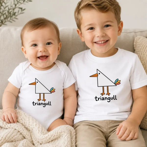 Triangle Seagull Baby Bodysuit, Toddler & Youth Shirt | Triangull — baby bodysuit mockup triangle seagull baby bodysuit lifestyle scene