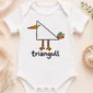 triangle seagull baby bodysuit close-up detail