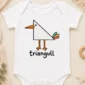 triangle seagull baby bodysuit close-up detail
