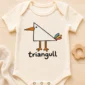triangle seagull baby bodysuit close-up detail